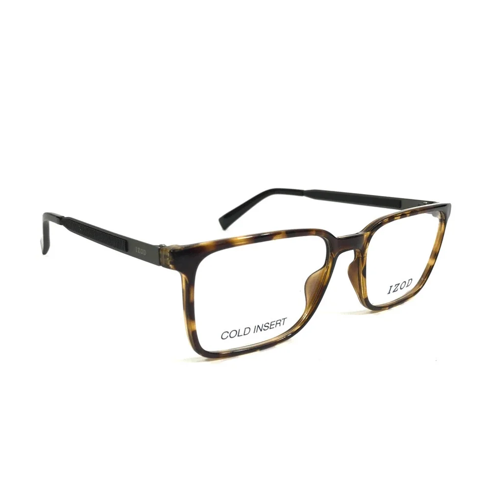 IZOD Eyeglasses Frames IZ2126 Tortoise Black Gray Rectangle Full Rim 54-17-145